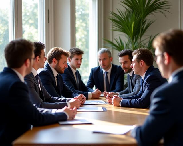 L'équipe de La Guilde des Jurisconsultes en réunion à Paris